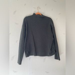 Tahari Dark Green Herringbone Sweater